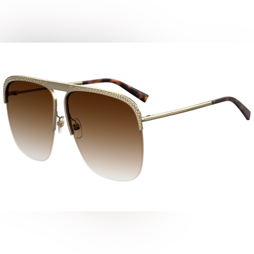 Givenchy authentic Rhinestone sunglasses gold